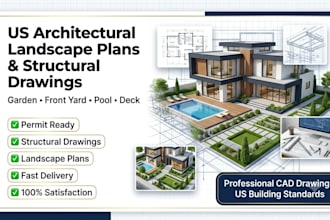 usa city architectural drawing for deck, patio pergoia pergola, structural