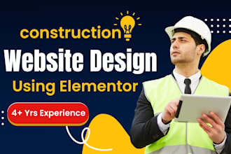 build constrction website or renovation website using elementor pro