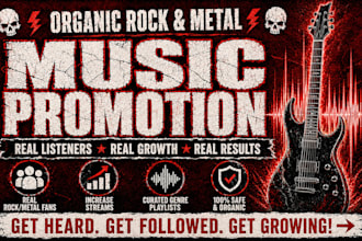 do organic rock metal music promotion rock metal playlist to real listeners