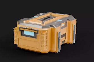 create 3d game props ammo crates and supply assets
