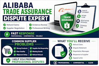 write alibaba trade assurance refund dispute and supplier negotiation