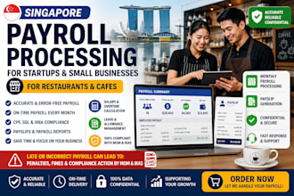process singapore payroll for startups and small businesses for restaurants cafe