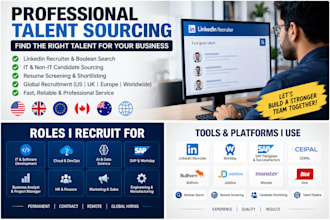 provide end to end recruitment and staffing support