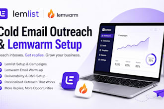setup lemlist for cold emails outreach and lemwarm email campaigns