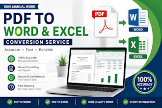 convert PDF to word or excel manually