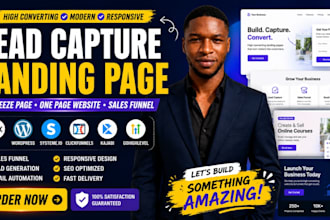 wix landing page lead capture page squeeze page one page website systeme io