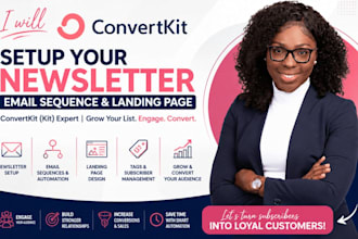 setup convertkit newsletter convertkit email sequence expert kit landing page