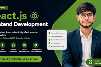develop a modern react js frontend website