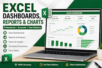 create professional microsoft excel dashboards, reports and charts