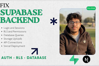 fix supabase auth rls database and next js backend issues