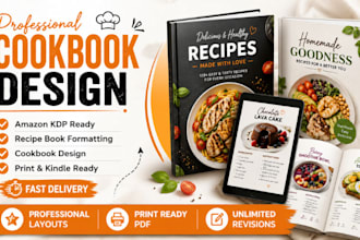 be your cookbook writer, write high quality recipes for KDP