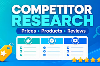 research competitors, products, pricing and reviews