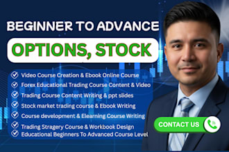 options trading course content, stock market ebook, video course