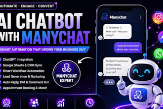 build ai chatbot for your social media with manychat
