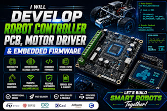 develop robot controller pcb motor driver and embedded firmware