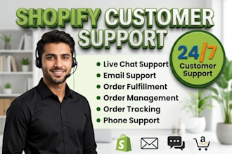 provide shopify dropshipping customer support live chat email VA