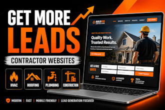 design a wordpress contractor website for hvac, roofing and plumbing