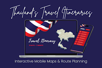 plan your thailand or worldwide travel itinerary with map