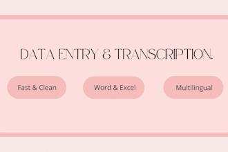 doing data entry and fast transcription