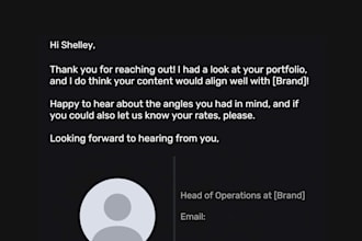 write brand pitch emails for content creators