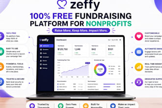 set up and customize zeffy website,  kindful and givebutter