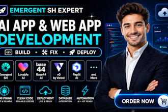 emergent sh expert lovable ai app development app bug fixing base44 ai webapp v0
