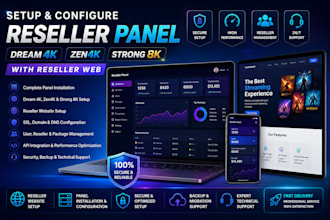 setup and configure reseller panel dream 4k, zen4k, strong 8k, with reseller web