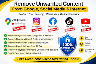 remove google,map,youtube, facebook, instagram and tikktok content