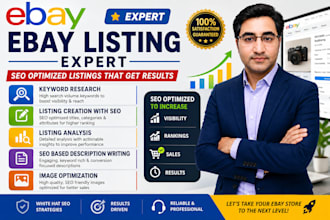 do SEO optimized ebay listing that sells, ebay lister