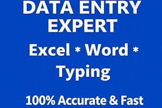 do data entry, excel and word typing work