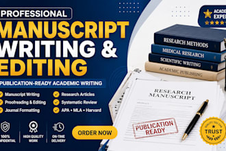 do manuscript writing, editing, proofreading and journal publication