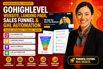 gohighlevel website, gohighlevel landing page, sales funnel, ghl automation