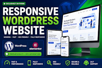 design responsive wordpress website in elementor