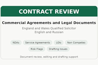 review your contract for clarity, drafting issues and risks