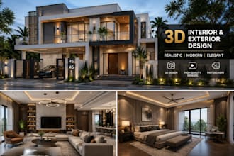 create stunning 3d house exterior and interior visualization