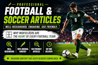 write professional football, soccer and sports blog articles