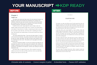 format your manuscript into a print ready pdf and epub for kdp
