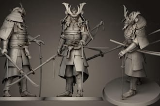 sculpt 3d model or 3d model stl files printing props 3d rendering blender zbrush