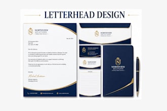 do custom business card, letterhead design, stationery design, email signature