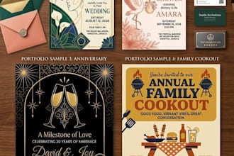 design elegant wedding, baby shower, bridal shower and special event invitations