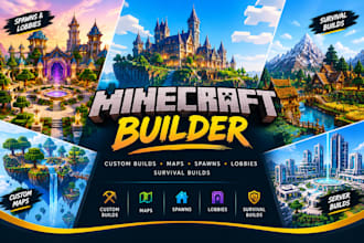 build custom minecraft maps, spawns, lobbies and server builds