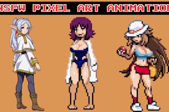 draw nsfw pixel art animation 8bit isometic pixel art animation pokemon sprite