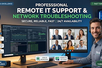 provide remote it support and network troubleshooting
