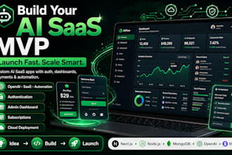develop a full stack ai saas mvp development using next js, mern, and openai