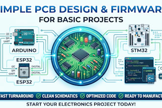 design arduino, esp32, stm32 pcb and embedded firmware