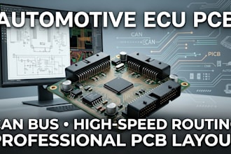 design automotive ecu pcb, can bus, high speed routing and pcb layout