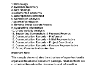 professionally organize your fraud case documents