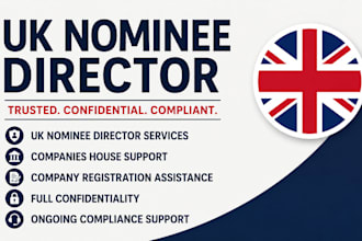 provide UK nominee director service for companies house and company registration