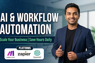 design custom ai workflow automation with make and open ai