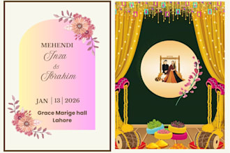 write and design elegant wedding invitation cards